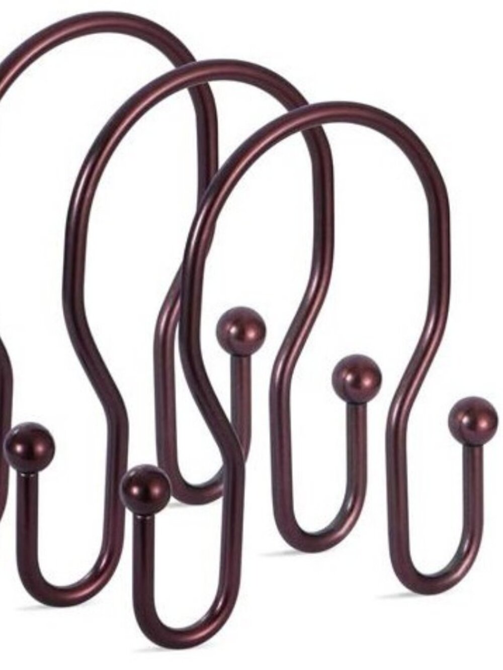 12 Pack Double Shower Curtain Hooks Rings